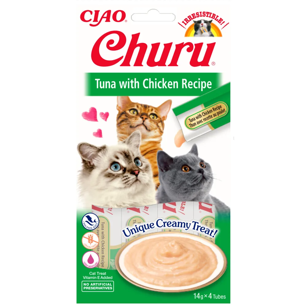 Ciao Kattensnack Churu Tonijn - Kip 60 gr fra Inaba – produktbillede