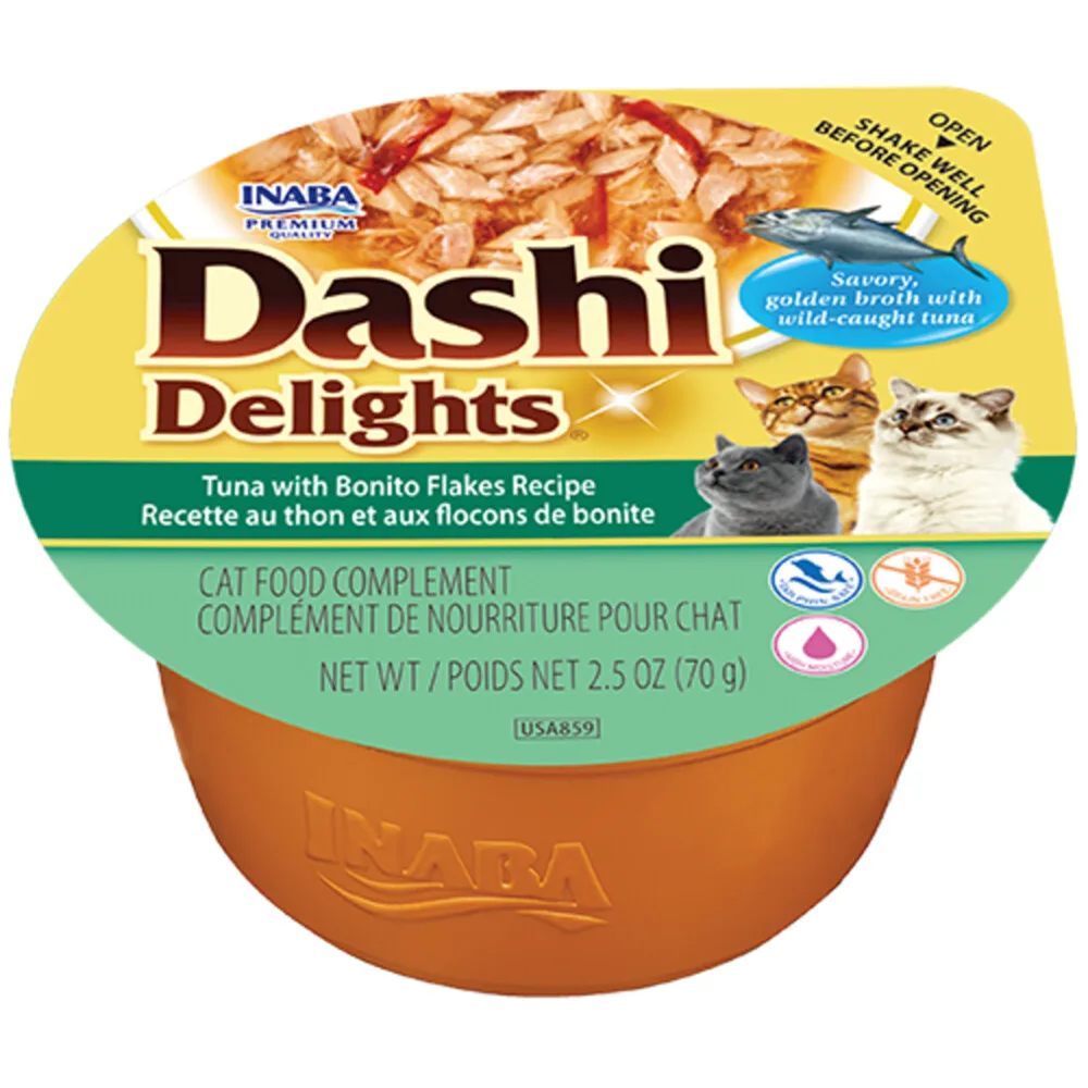 Ciao Kattenvoer Nat Dashi Delights Bouillon Tuna & Bonito 70 gr de Inaba – photo produit