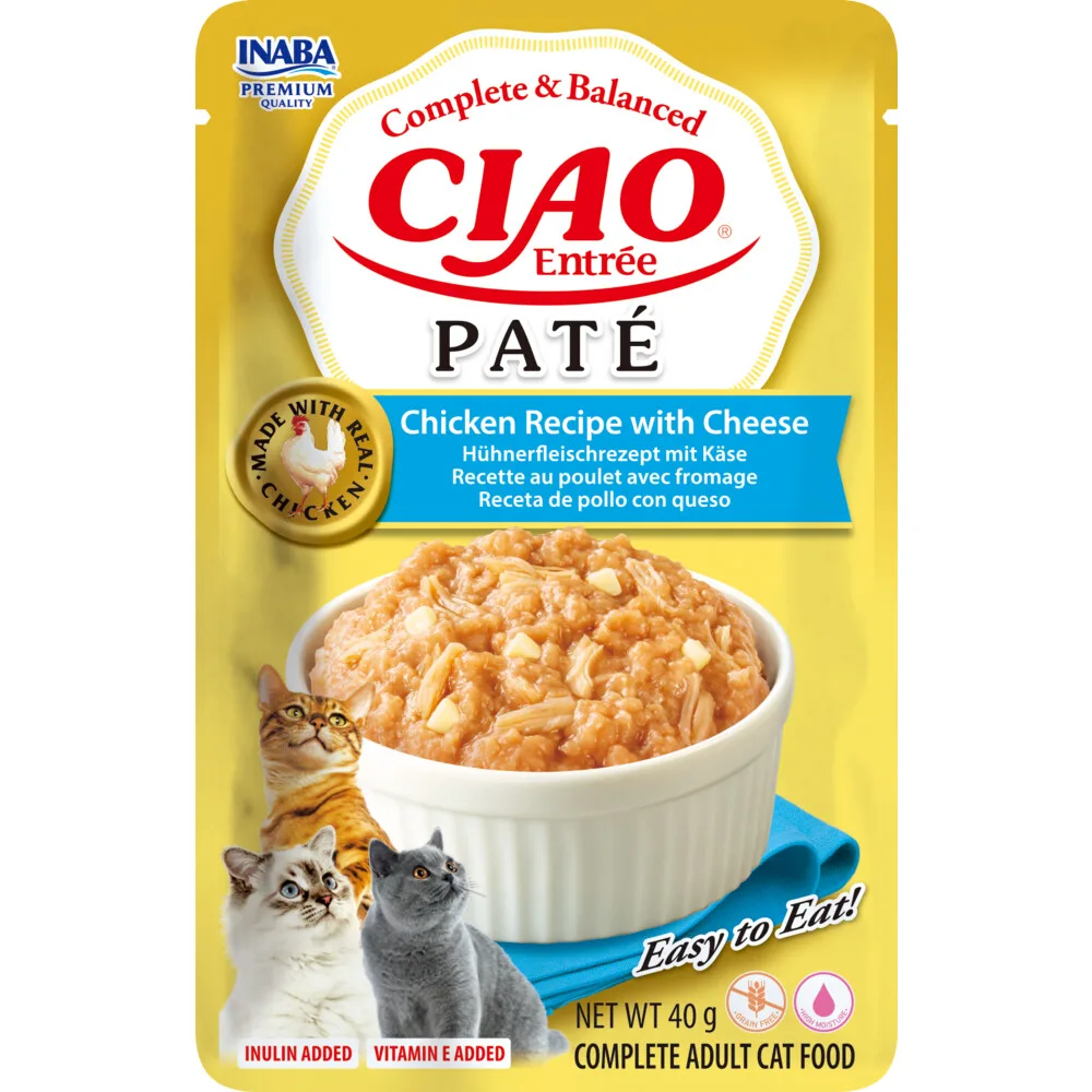Ciao Kattenvoer Nat Entrée Paté Chicken & Cheese 40 gr van Inaba – productfoto