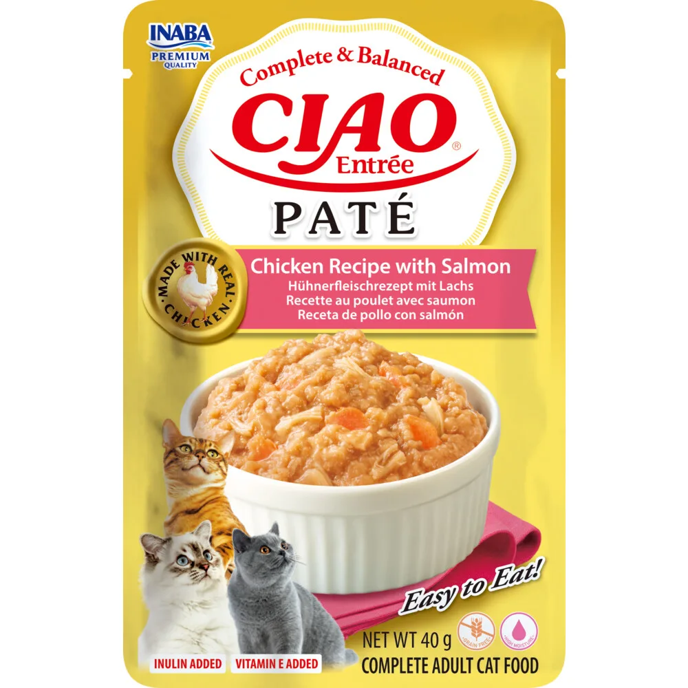 Ciao Kattenvoer Nat Entrée Paté Chicken & Salmon 40 gr fra Inaba – produktbillede