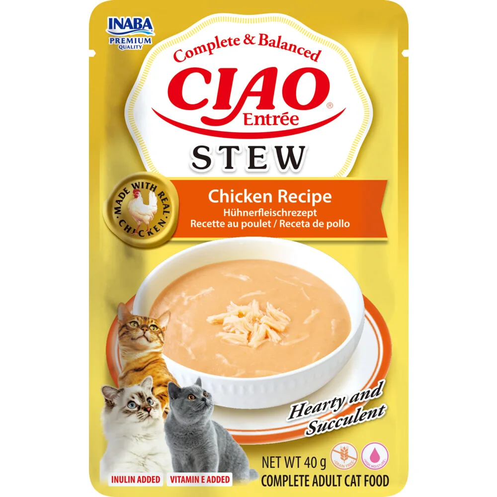 Ciao Kattenvoer Nat Entrée Stew Chicken 40 gr van Inaba – productfoto