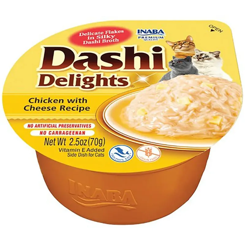 Dashi Delights Kip Met Kaas In Bouillon Kattensnack 70g by Inaba – product photo