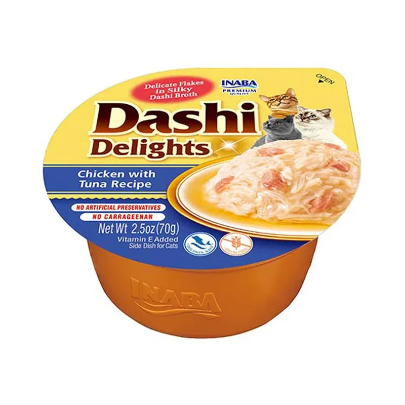 Friandise Pour Chat Dashi Delights Chicken Tuna Bouillon 70g von Inaba – Produktfoto