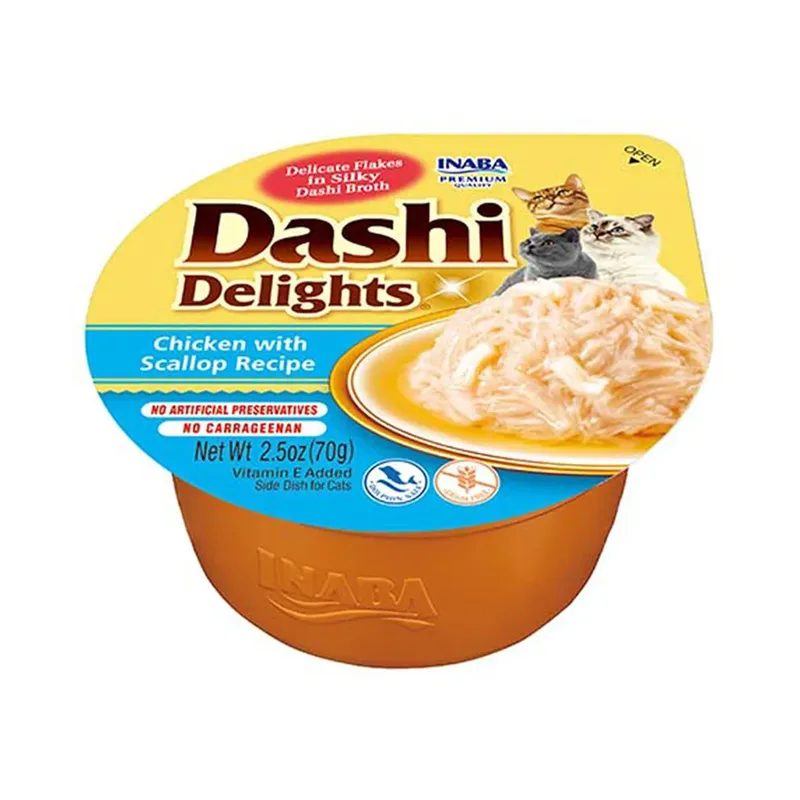 Friandise Pour Chat Dashi Delights Chicken With Scallop In Broth 70g von Inaba – Produktfoto