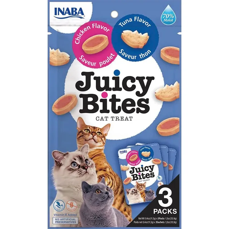 Sappige Happen Kip En Tonijn Kattenvoer 3x11g by Inaba – product photo