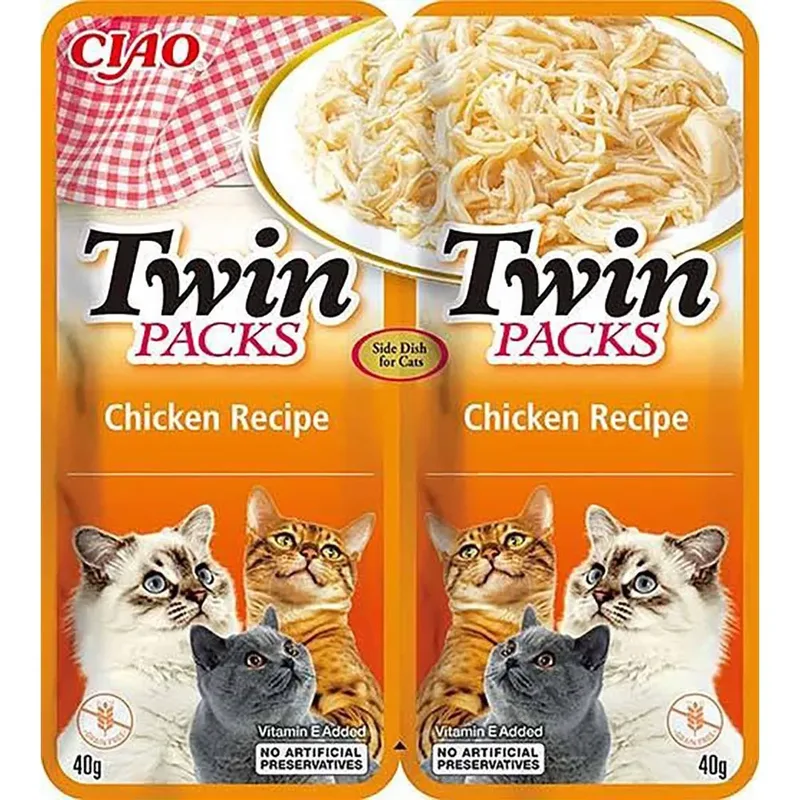 Tweelingpak Kip Kattensnack 2x40g de Inaba – photo produit