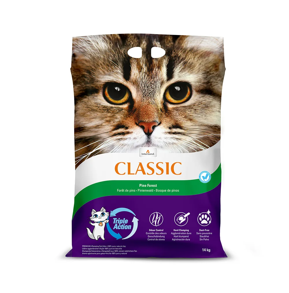 Litière Agglomérante Classic Forêt Nordique 14 KG de Intersand – photo produit