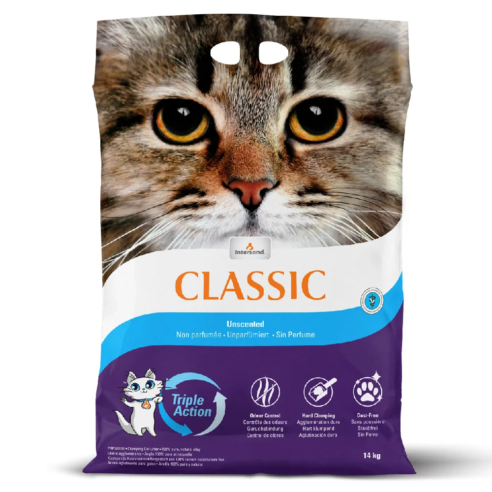 Litière Agglomérante Classic Sans Parfum 14 KG de Intersand – photo produit