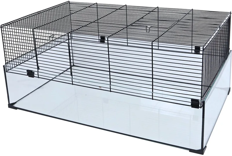 Hamsterkooi Hamsterscape 78 met glazen onderbak by Interzoo in Black – product photo
