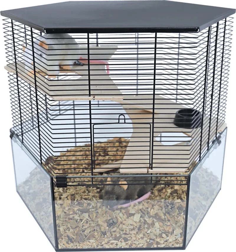 Hamsterkooi Vision Hexo Xl by Interzoo in Black – product photo