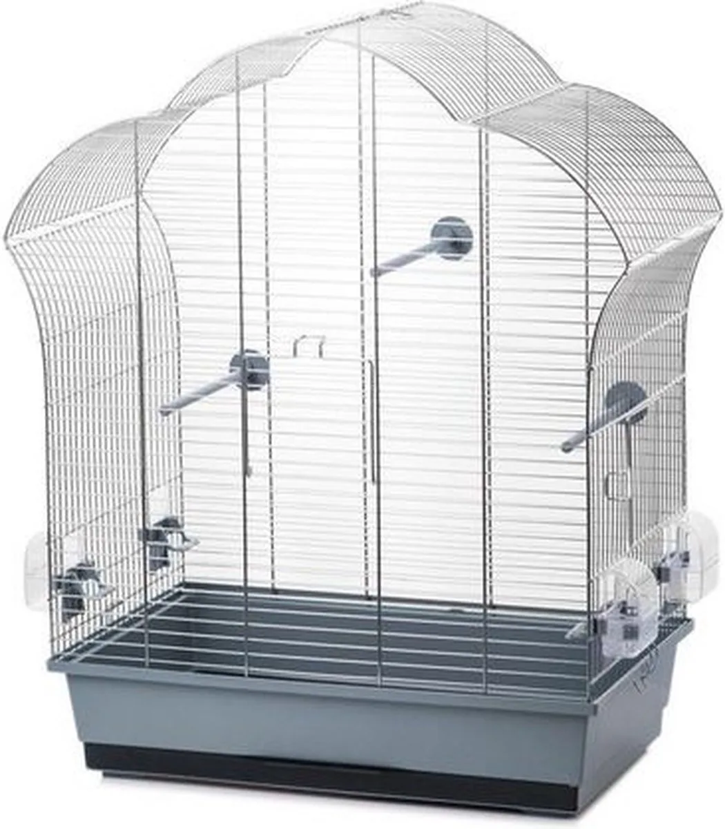 Laura Vogelkooi - 60x34x71 cm - Chroom/Grijs van Interzoo in Chroom – productfoto