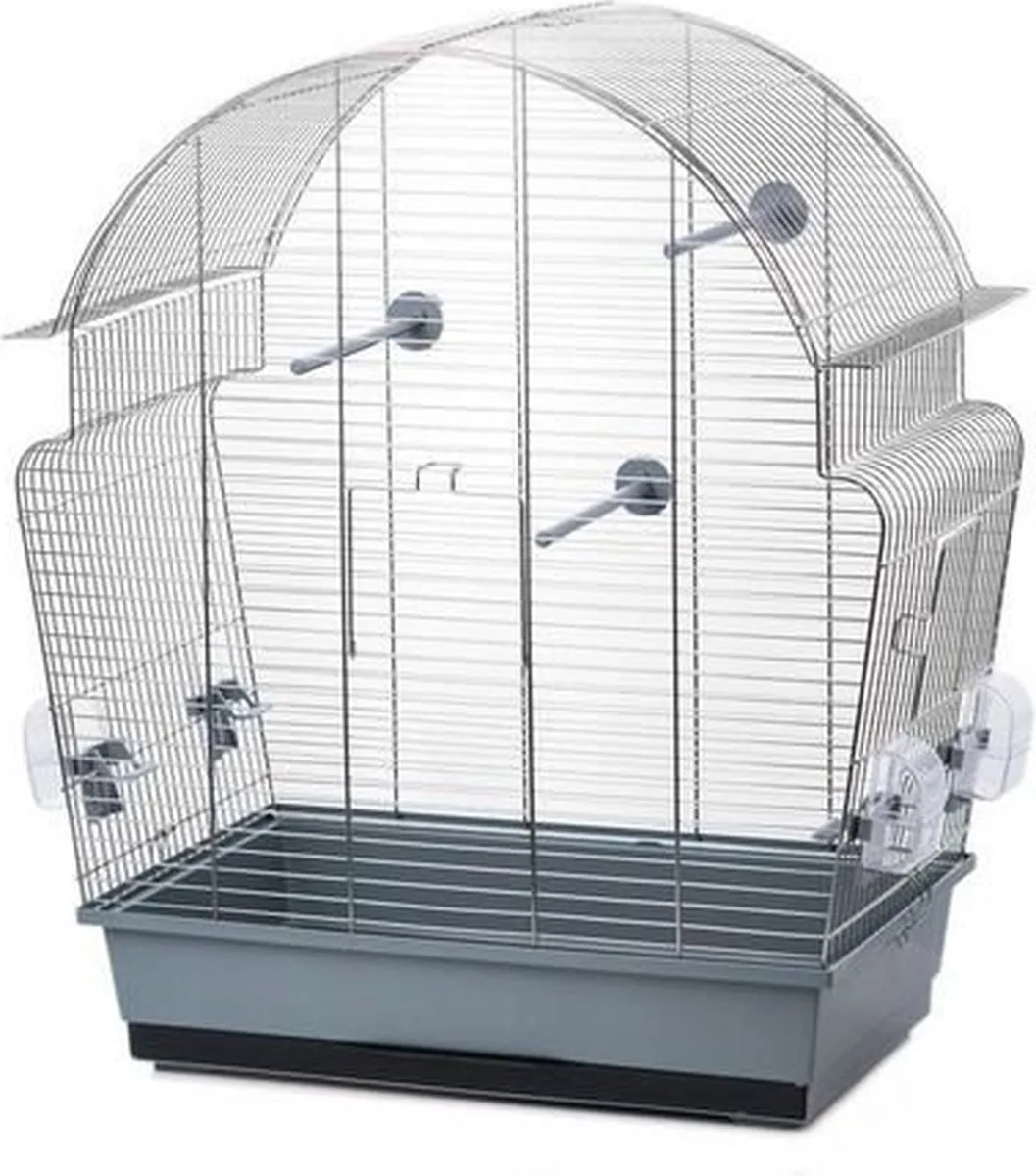 Vogelkooi Donna 3 grijs/chroom fra Interzoo i Krom – produktbillede