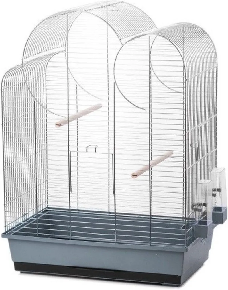 vogelkooi Eliza chrome/zwart de Interzoo en Chrome – photo produit