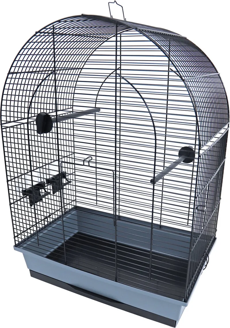 Vogelkooi Lusi 2 Zwart/Grijs de Interzoo en Gris – photo produit