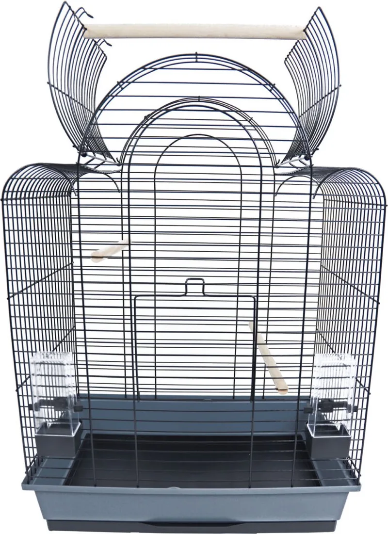 Vogelkooi Sonia 3 Cabrio Zwart/Grijs by Interzoo in Grey – product photo