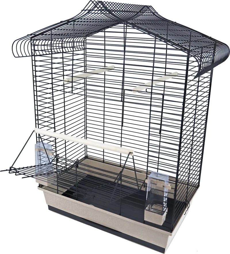 Vogelkooi Vega Zwart/Beige - 61,5 x 41,5 x 79 cm de Interzoo en Noir – photo produit
