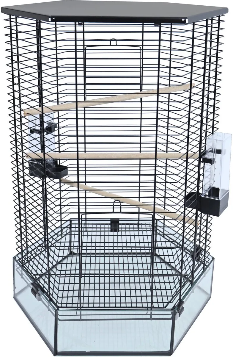 Vogelkooi Vision Hexo by Interzoo in Black – product photo
