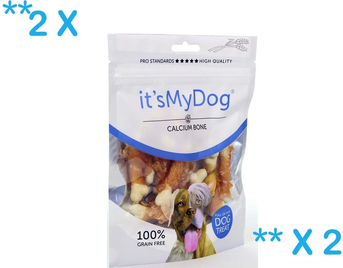 ** 2 x ** it 's my dog - calcium bone - 85 gr - granenvrij - 2 x 85 gr = 170 gr by It's My Dog – product photo