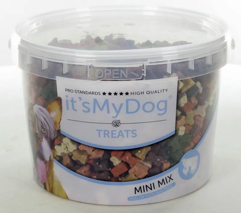 mini mix - snack voor de hond - emmer 1.8 kilo - beloning snoepjes de It's My Dog – photo produit