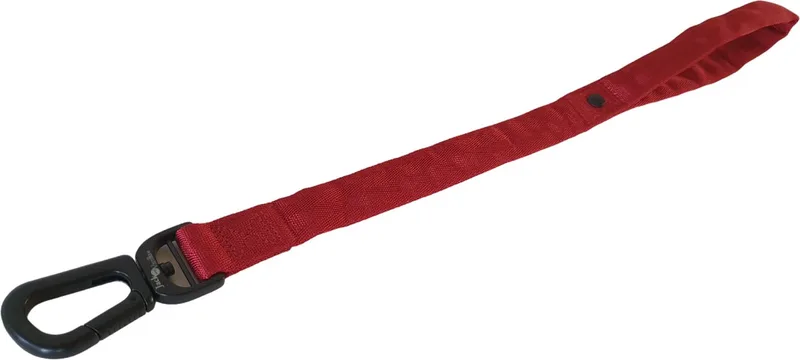 Comfort Tube Hondenlijn / Hondenriem - Rondgeweven Nylon - Breedte 25 mm - Lengte 50 cm - Geschikt voor grote honden von Jack and Vanilla in Donkerrood – Produktfoto