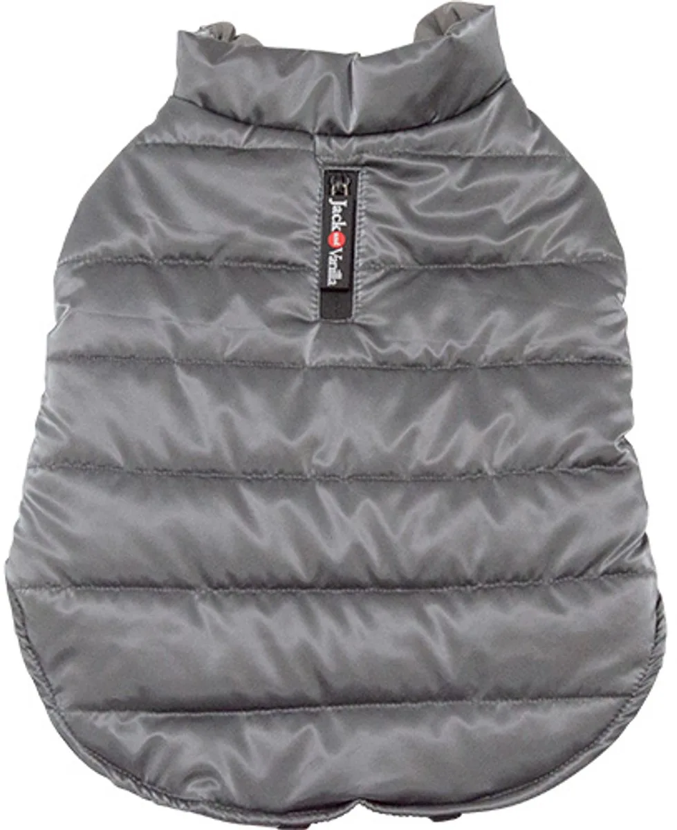 Dogwalk Hondenjas Puffer - Warm en Wasbaar - Kleur: - Maat XXL - Ruglengte: 50 cm de Jack and Vanilla en Gris – photo produit