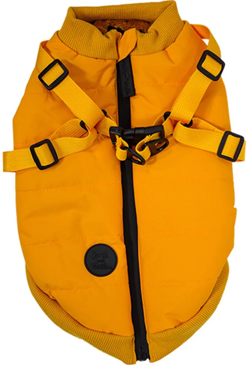 Dogwalk - Jacket Harness London - Hondenjas met geïntegreerd harnas - Kleur: - Ruglengte: 33 cm de Jack and Vanilla en Jaune – photo produit