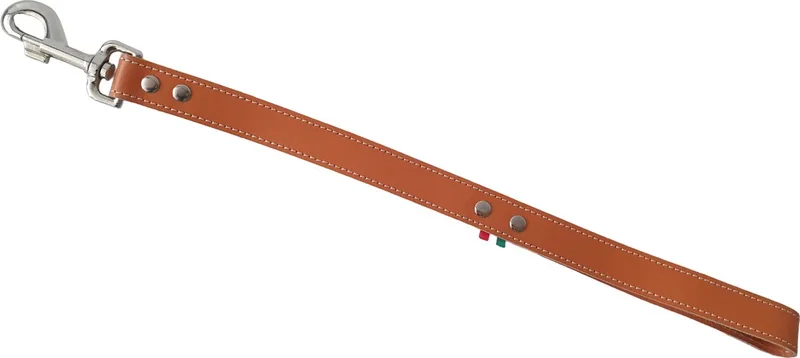 Double Hondenriem / Hondenlijn - Echt Leder - Naturel - Breedte 2,5 cm - Lengte 50 cm - Geschikt voor grote honden fra Jack and Vanilla i Natur – produktbillede