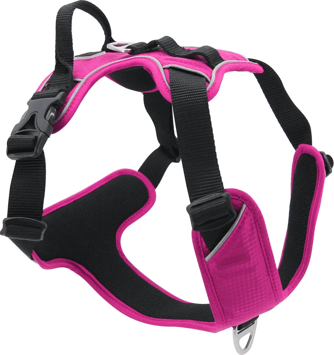 EXPEDITION - Honden Tuigje - Kleur: Fuchsia - Maat: XS - Halsomvang tussen 18-32 cm - Borstomvang tussen 27-40 cm de Jack and Vanilla – photo produit