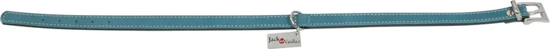 Halsband - Nappa Leder - Breedte: 14 mm - Nekomtrek: 14,5 - 18 cm (GELIEVE ALVORENS BESTELLEN OPMETEN) de Jack and Vanilla en Turquoise – photo produit