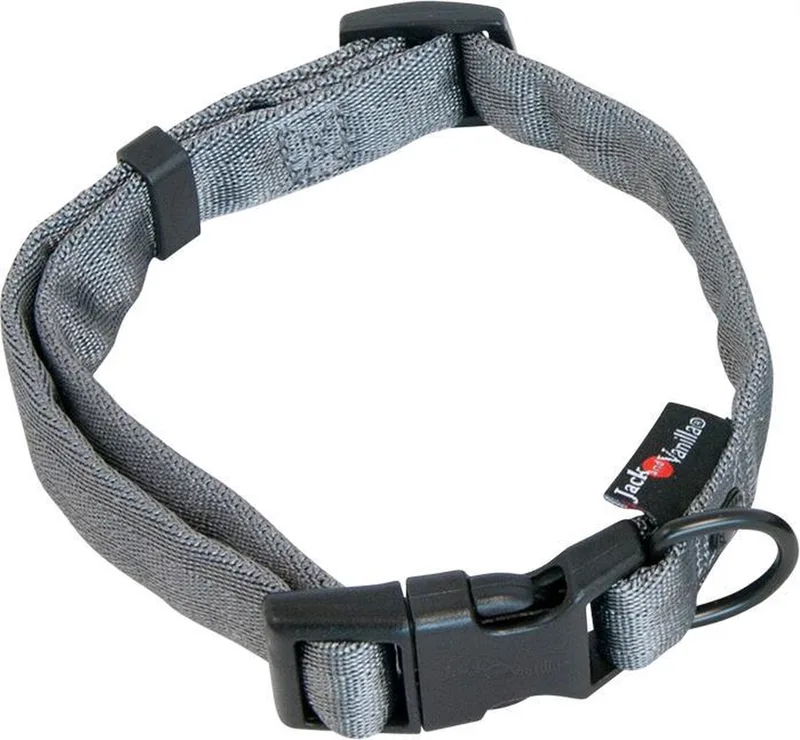 Halsbanden - Comfort Tube Nylon Hondenhalsband - L Hocco1050 - 180158 von Jack and Vanilla in Grau – Produktfoto