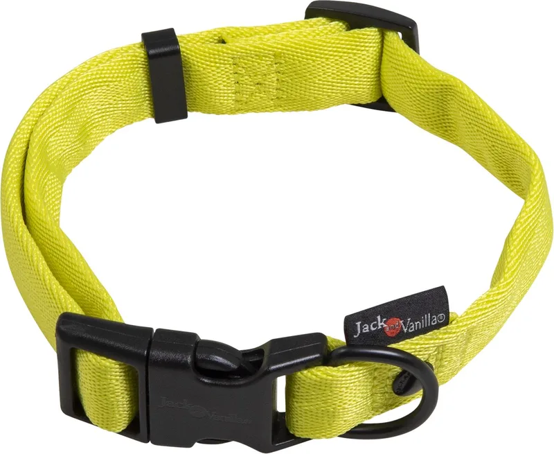 Halsbanden - Jv Comfort Tube Nylon Hondenhalsband Geel-xs 12mmx16-24cm Hocco3025 - 228787 von Jack and Vanilla in Gelb – Produktfoto