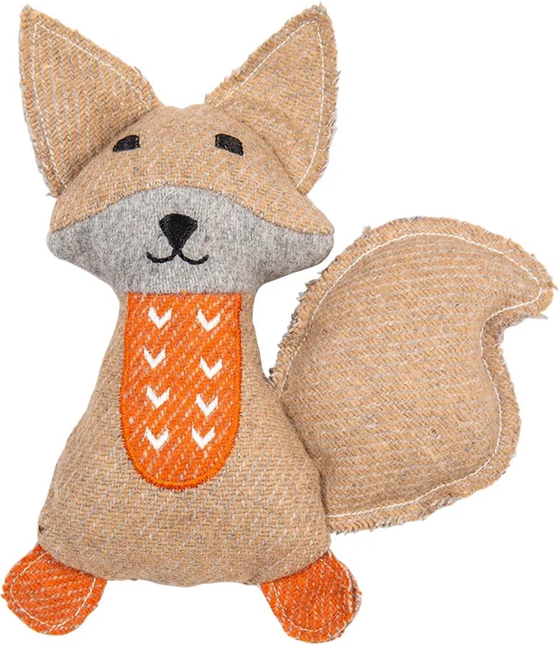 Hondenknuffel Vos - Hondenspeelgoed met Pieper - Gerecycleerde Wol - Biologisch Afbreekbaar von Jack and Vanilla in Beige – Produktfoto