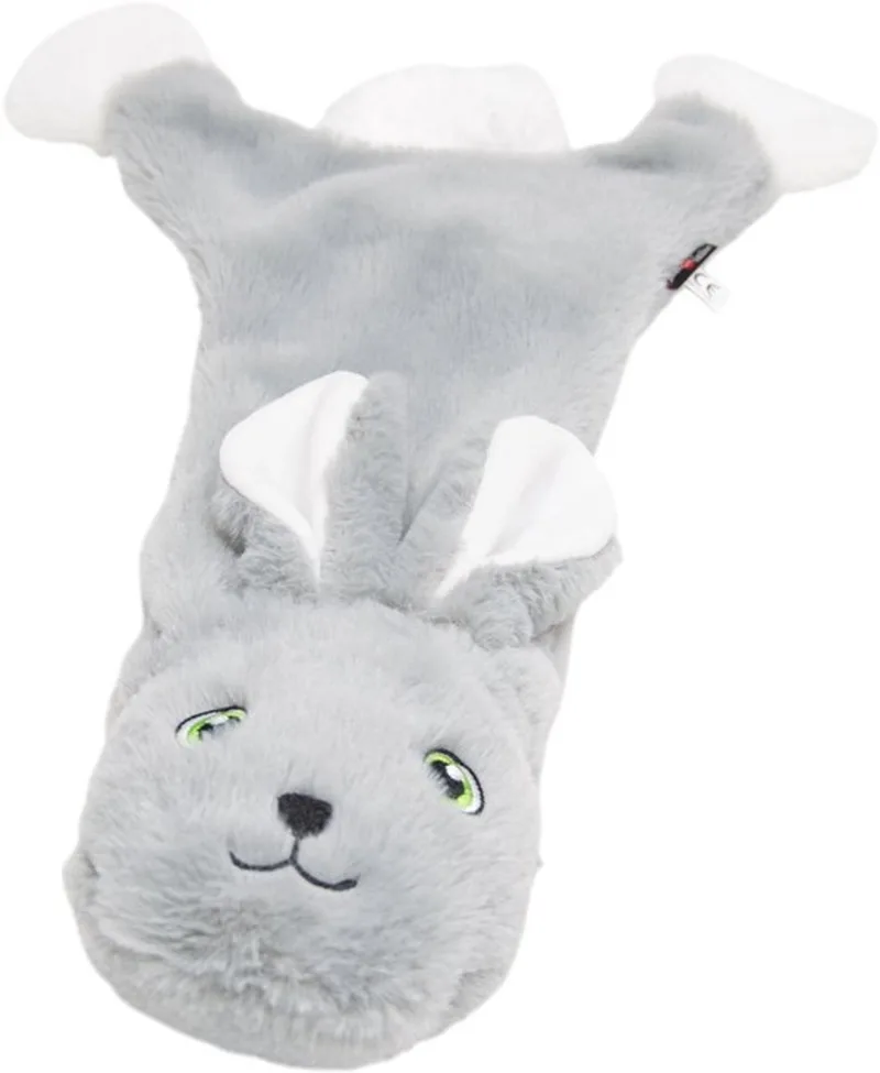 Hondenspeelgoed - Flatties Knuffel Konijn - Maat M: 45 cm de Jack and Vanilla en Gris – photo produit