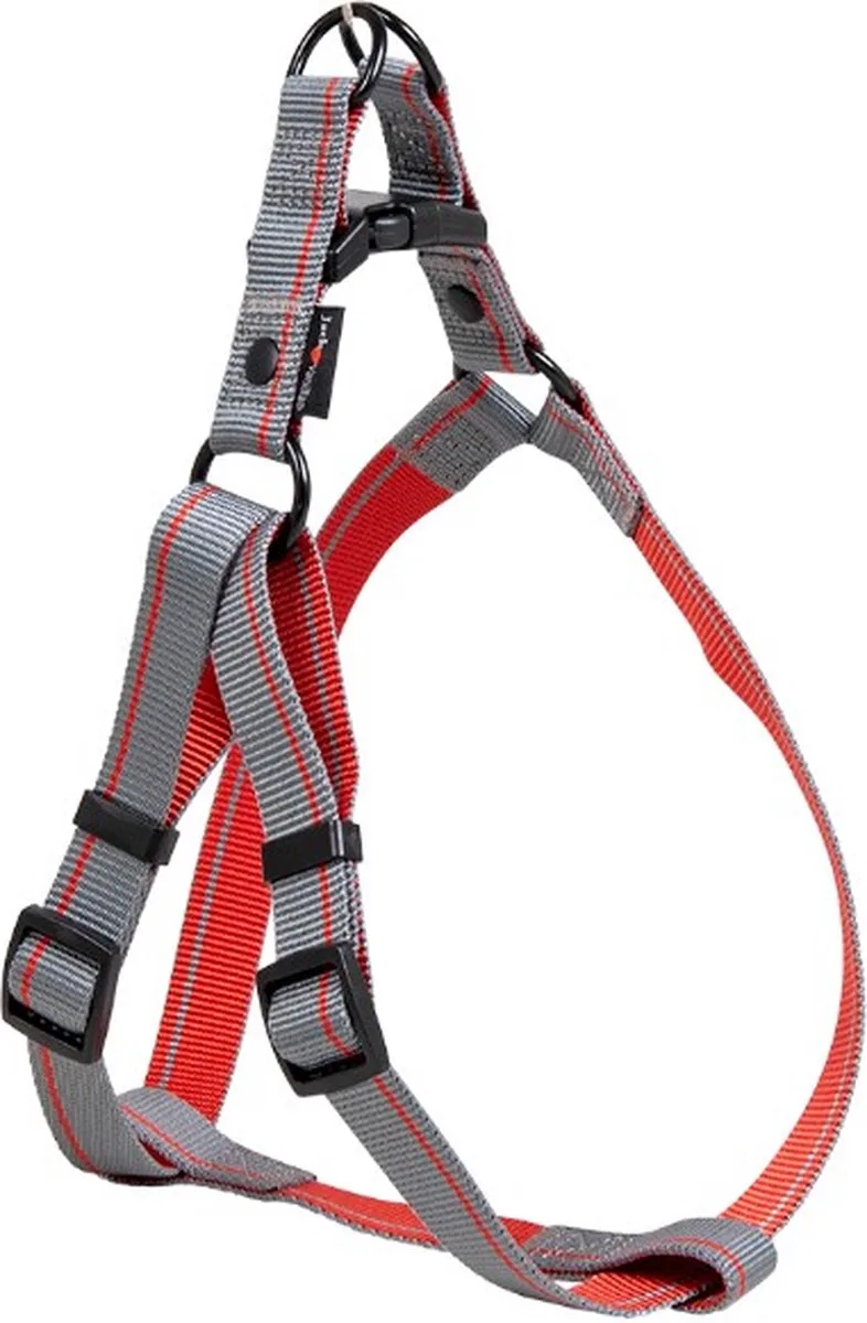 Hondentuig - instaptuig - Hondentuigje - Hondentuigjes - Stripe - M by Jack and Vanilla in Grey – product photo