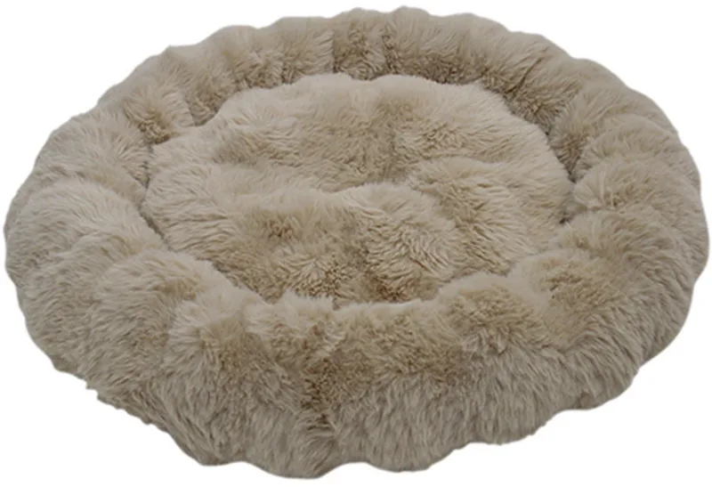 HUSH Hondenkussen Kattenkussen – Rond – Zacht en Warm – Wasbaar – 60 x 60 x 16 cm by Jack and Vanilla in Beige – product photo
