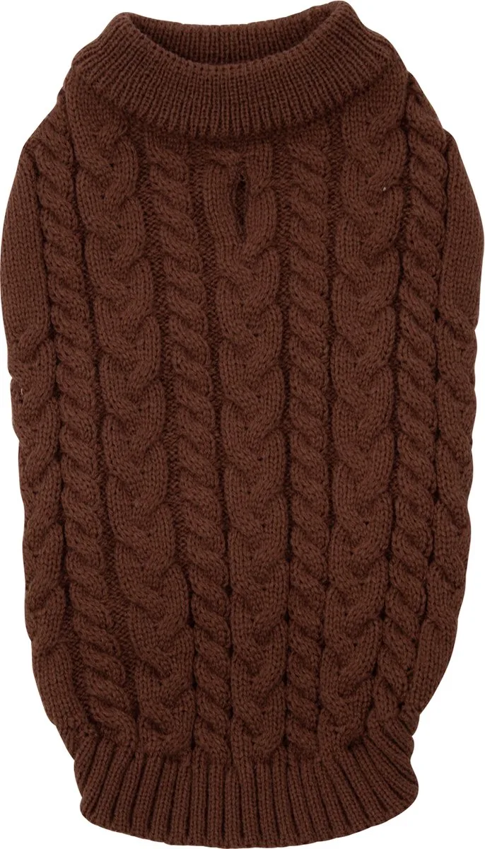 Jack and Vanilla 5th Avenue Dogwalk Hondentrui – Luxe & Warme Hondenkleding - Maat L - Ruglengte: 40 cm van Jack and Vanilla in Bruin – productfoto