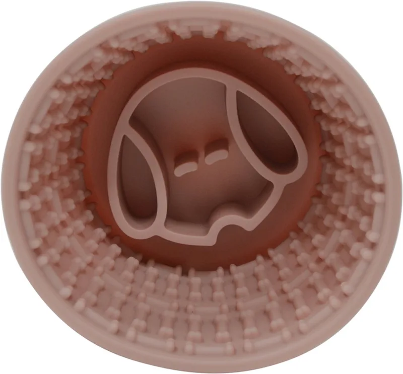 JV Bon App Voerbak Slow Feeder Antislip Silicone Hond de Jack and Vanilla en Lichtroze – photo produit