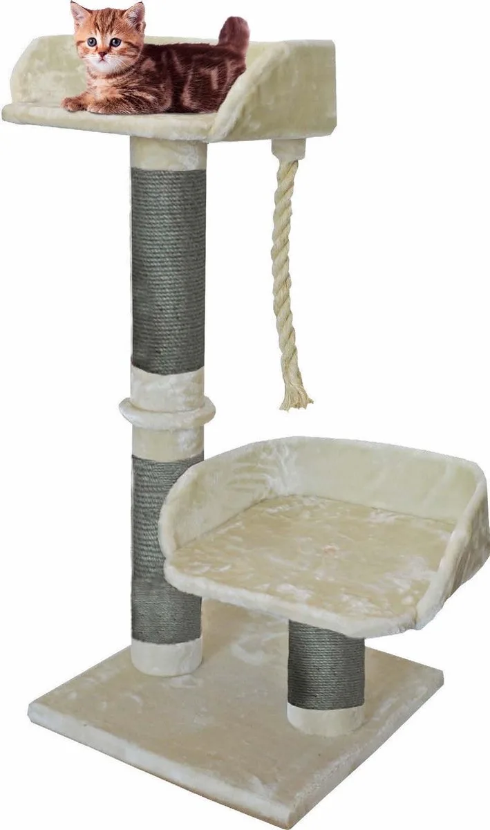 Krabpaal Alice Creme Grijs 60x60x130cm by Jack and Vanilla in Cream, Grey – product photo