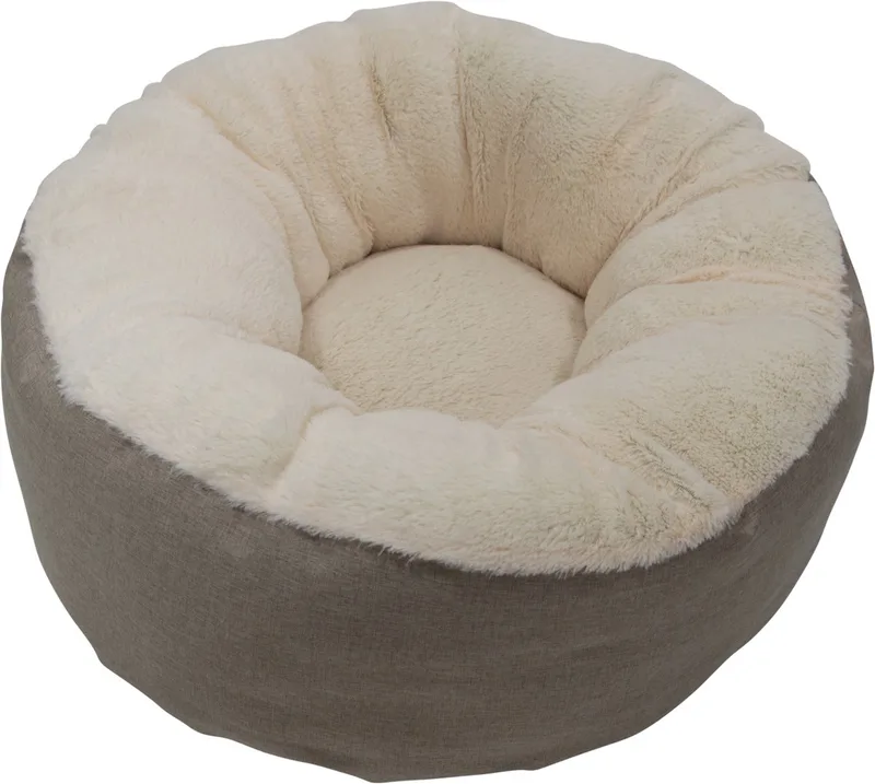Nimba Hoge Mand - Kattenmand - Hondenmand - Kleur: Zand - Maat M: 60x60x23 cm de Jack and Vanilla en Zand, Beige – photo produit