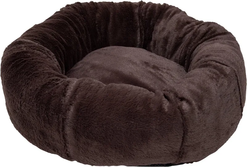 Nimba Puff - Hondenmand - Kattenmand - Kleur: - Maat M: 65x65x25 cm by Jack and Vanilla in Donkerbruin – product photo