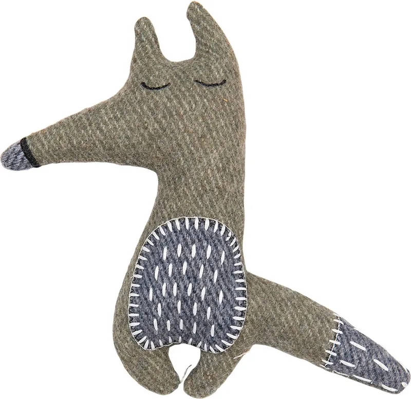 Revive Hondenknuffel Vos - Hondenspeelgoed met Piep - Gerecyclede Materialen - Groen by Jack and Vanilla in Grey – product photo