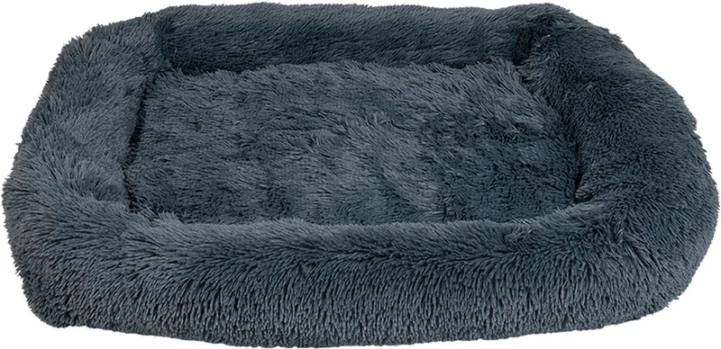 SQUARE BUBBLE - Rustgevende Hondenmand - Kleur: - Maat L: 80x60cm by Jack and Vanilla in Dark grey – product photo