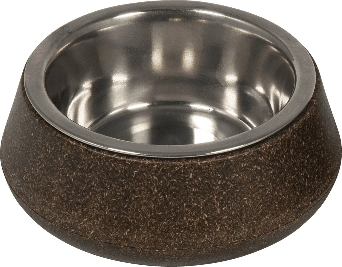 Voer- En Drinkbakken - Bon Appetit Bamboe Kom Met Inox - 450ml 51/0165 - 180141 de Jack and Vanilla en Marron – photo produit