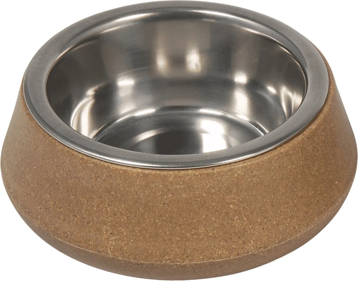 Voer- En Drinkbakken - Bon Appetit Bamboe Kom Met Inox - 450ml 51/0161 - 180336 de Jack and Vanilla en Beige – photo produit