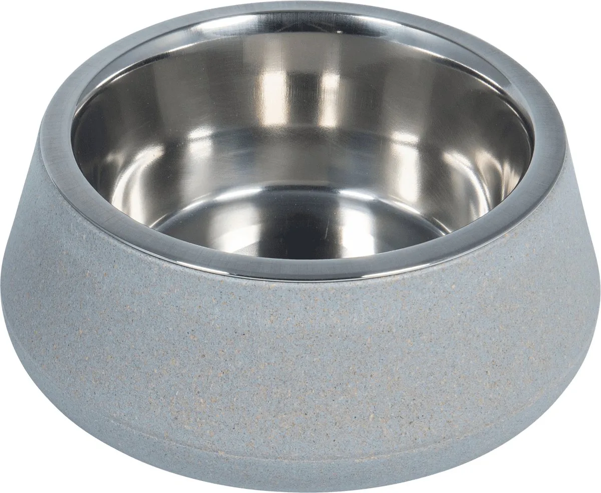 Voer- En Drinkbakken - Bon Appetit Bamboe Kom Met Inox - 850ml 51/0164 - 179884 de Jack and Vanilla en Bleu – photo produit