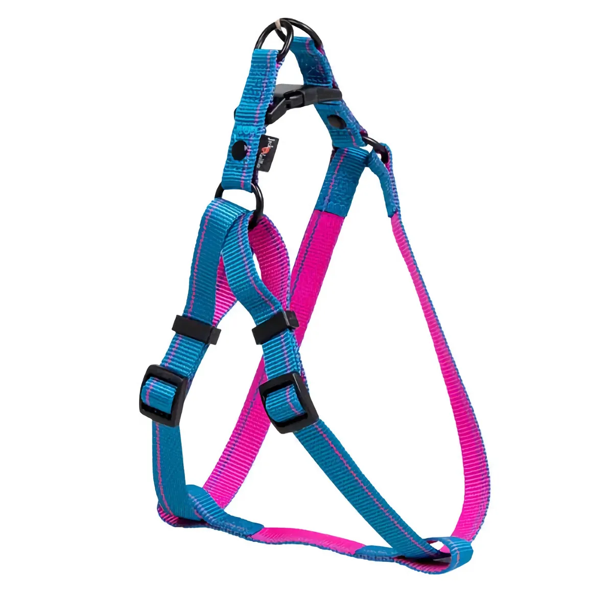 Y-tuig kleine hond - Blauw / roze - XS van Jack and Vanilla – productfoto