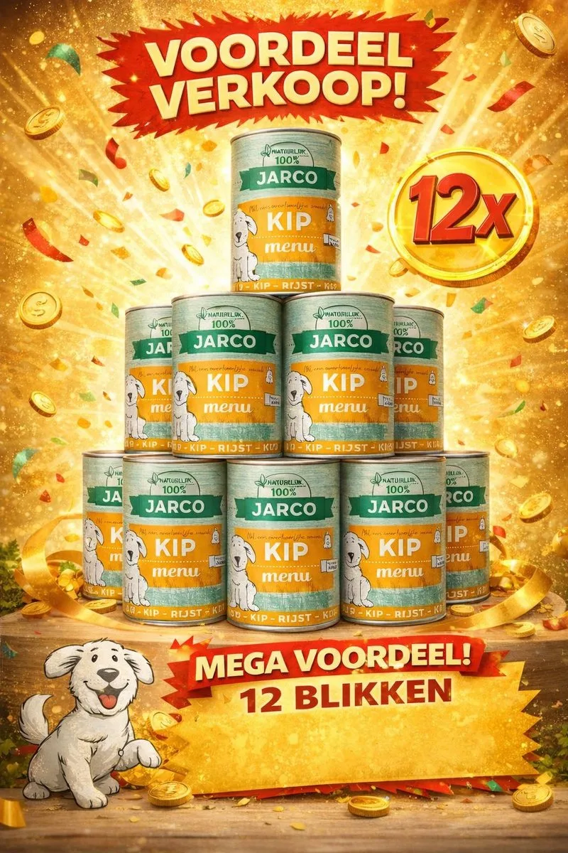 dog blik kip 12x 400gr Voordeelverpakking från Jarco – produktbild