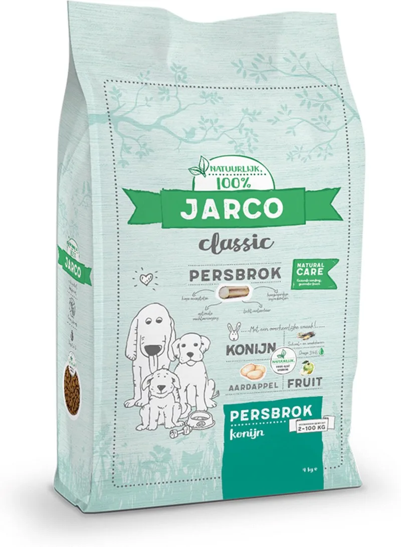 Dog Classic Adult Persbrok Konijn - Hondenvoer - 12.5 kg de Jarco – photo produit