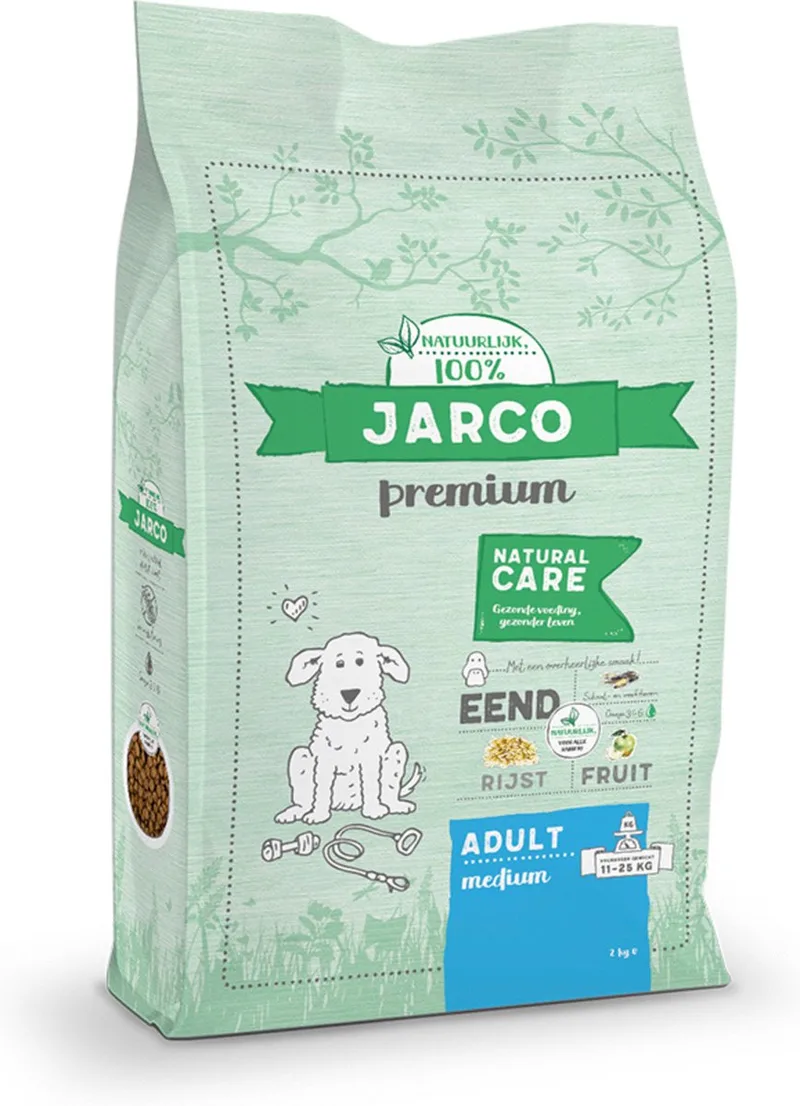Dog Natural Medium Adult Eend - Hondenvoer - 12.5 kg 11-25 Kg von Jarco – Produktfoto