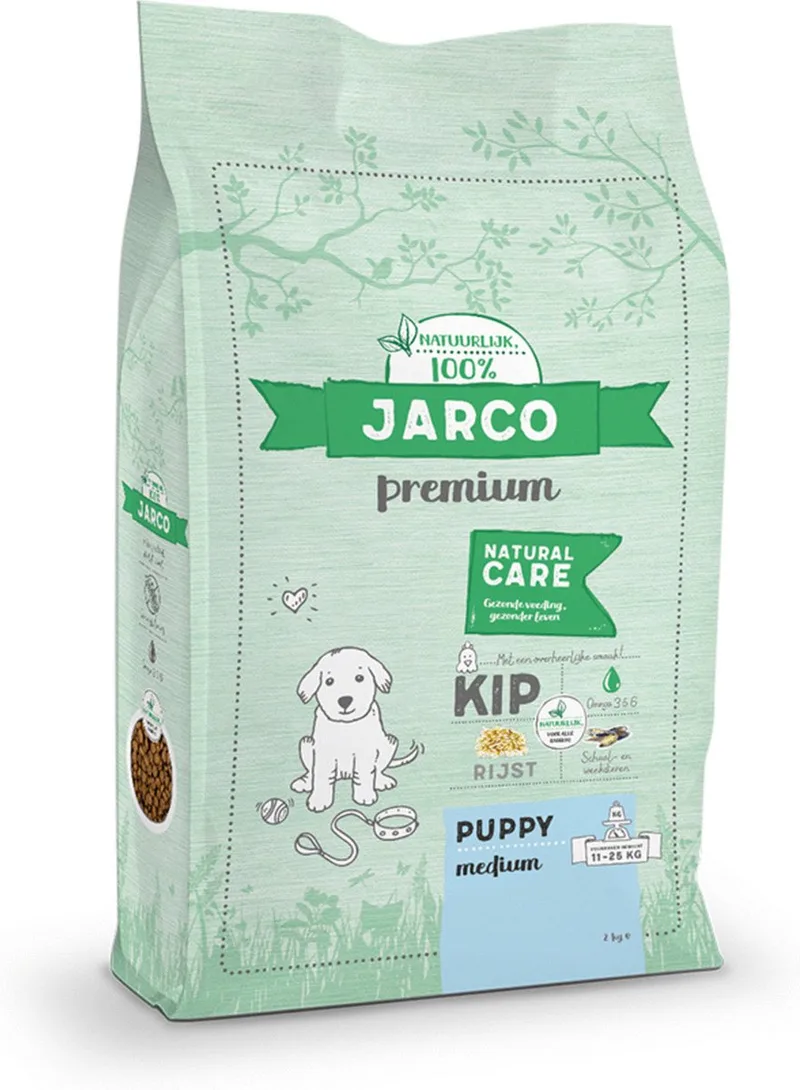Dog Natural Medium Puppy Kip - Hondenvoer - 2 kg 11-25 Kg de Jarco – photo produit